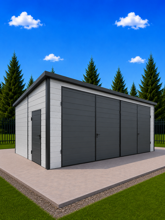 Zateplená panelová garáž 7 x 5 m - Trendy - Premium